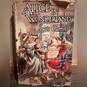 Vintage 1957 Alice in Wonderland & Through the Looking Glass A.H. Watson illustr